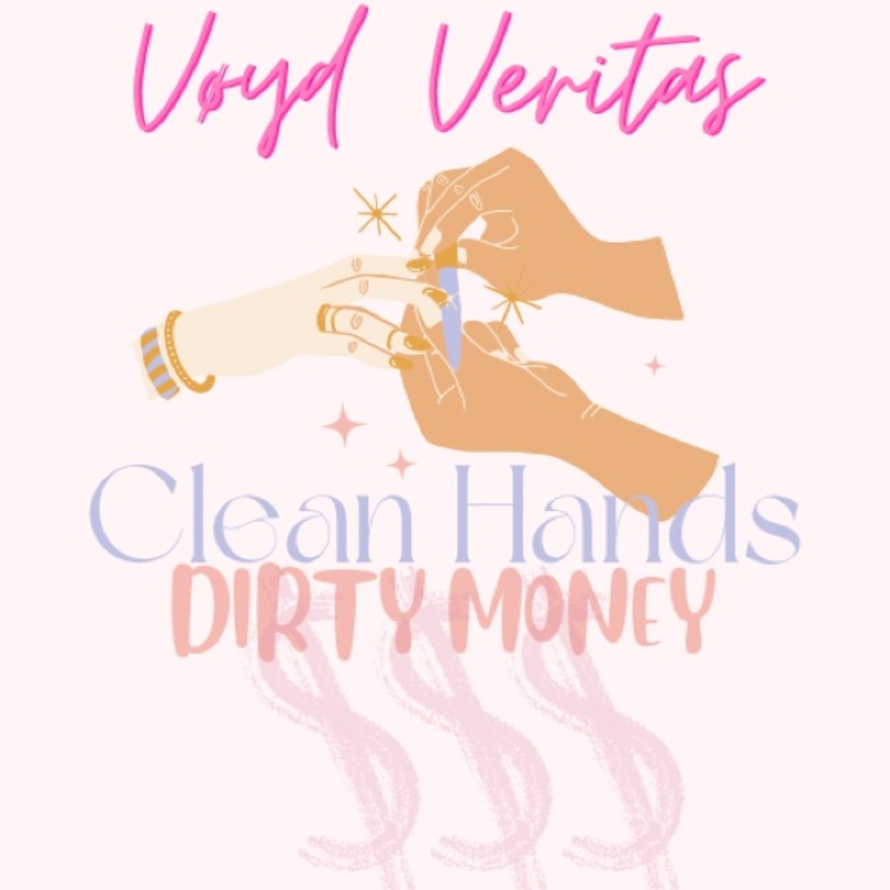 “VØID VERITAS & Co” ALL WHITE HOODIE “CLEAN HANDS, DIRTY MONEY”